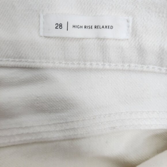 BLDWN Jeans High Rise Relaxed Powder‎ White Womens Size 28 - Picture 11 of 14
